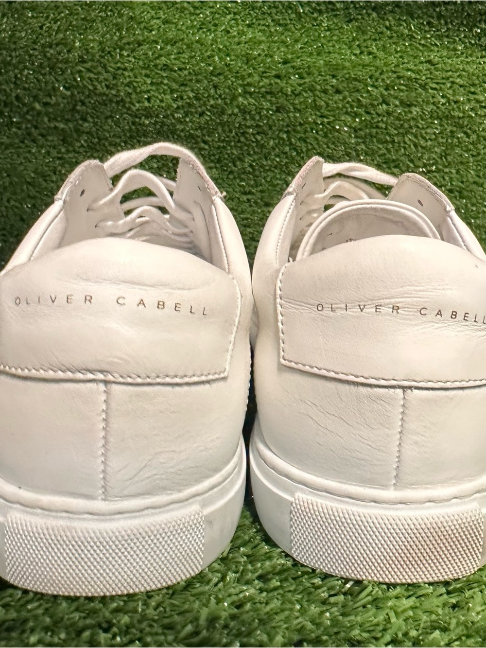 Oliver Cabell White Low-Top Leather Sneakers - Picture 5 of 13